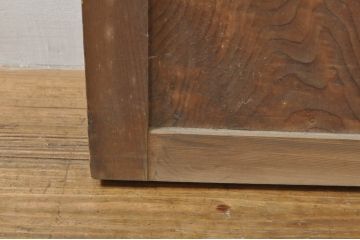 アンティーク建具　心和ませる古い木味が魅力的な横桟板戸2枚セット(舞良戸、まいらど、引き戸)(R-076089)
