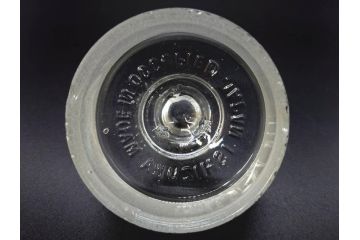 アンティーク雑貨　昭和レトロ　お洒落なインテリアとしても活躍してくれる蓋付きガラス瓶3個セット(キャニスター、硝子、ガラスビン、菓子瓶、フタ付き、MADE IN OCCUPIED JAPAN(占領下の日本製)、オキュパイド ジャパン)(R-076197)