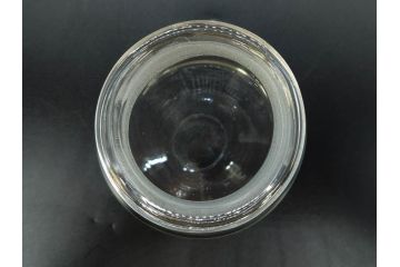 アンティーク雑貨　昭和レトロ　お洒落なインテリアとしても活躍してくれる蓋付きガラス瓶3個セット(キャニスター、硝子、ガラスビン、菓子瓶、フタ付き、MADE IN OCCUPIED JAPAN(占領下の日本製)、オキュパイド ジャパン)(R-076197)