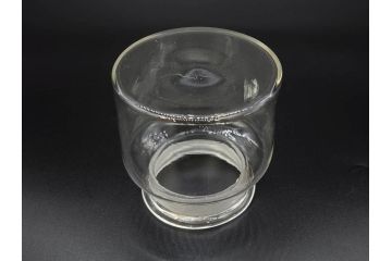 アンティーク雑貨　昭和レトロ　お洒落なインテリアとしても活躍してくれる蓋付きガラス瓶3個セット(キャニスター、硝子、ガラスビン、菓子瓶、フタ付き、MADE IN OCCUPIED JAPAN(占領下の日本製)、オキュパイド ジャパン)(R-076197)