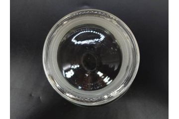アンティーク雑貨　昭和レトロ　お洒落なインテリアとしても活躍してくれる蓋付きガラス瓶3個セット(キャニスター、硝子、ガラスビン、菓子瓶、フタ付き、MADE IN OCCUPIED JAPAN(占領下の日本製)、オキュパイド ジャパン)(R-076198)