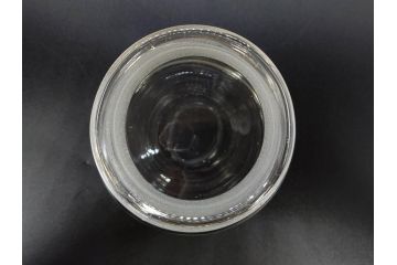 アンティーク雑貨　昭和レトロ　お洒落なインテリアとしても活躍してくれる蓋付きガラス瓶3個セット(キャニスター、硝子、ガラスビン、菓子瓶、フタ付き、MADE IN OCCUPIED JAPAN(占領下の日本製)、オキュパイド ジャパン)(R-076198)
