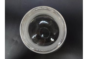 アンティーク雑貨　昭和レトロ　お洒落なインテリアとしても活躍してくれる蓋付きガラス瓶3個セット(キャニスター、硝子、ガラスビン、菓子瓶、フタ付き、MADE IN OCCUPIED JAPAN(占領下の日本製)、オキュパイド ジャパン)(R-076199)
