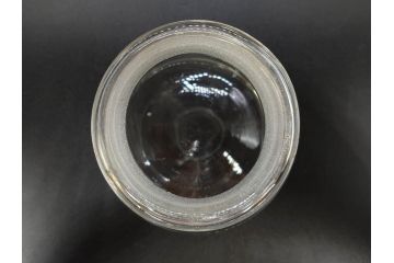 アンティーク雑貨　昭和レトロ　お洒落なインテリアとしても活躍してくれる蓋付きガラス瓶3個セット(キャニスター、硝子、ガラスビン、菓子瓶、フタ付き、MADE IN OCCUPIED JAPAN(占領下の日本製)、オキュパイド ジャパン)(R-076199)