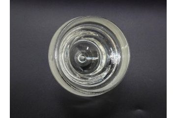 大正〜昭和初期　昭和レトロ　ディスプレイとしてもおすすめな蓋付きガラス瓶2個セット(八角、キャニスター、硝子、ガラスビン、菓子瓶、フタ付き)(R-076200)