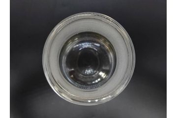 昭和レトロ　昭和初期　色々な使い方が楽しめる蓋付きガラス瓶2個セット(薬瓶、ガラスビン、硝子、メディシンボトル、キャニスター、筒型、フタ付き)(R-076202)