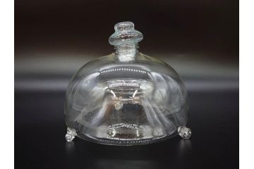 大正〜昭和初期　蓋付き　ノスタルジックな雰囲気を演出するハエ取り瓶2個セット(蠅、蝿、ハエトリ器、ガラス、硝子、フタ付き)(R-076203)