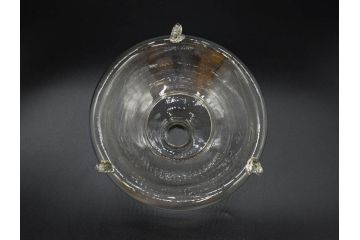 大正〜昭和初期　蓋付き　ノスタルジックな雰囲気を演出するハエ取り瓶2個セット(蠅、蝿、ハエトリ器、ガラス、硝子、フタ付き)(R-076203)