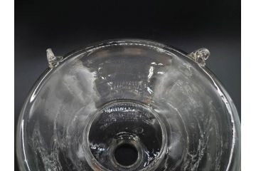 大正〜昭和初期　蓋付き　ノスタルジックな雰囲気を演出するハエ取り瓶2個セット(蠅、蝿、ハエトリ器、ガラス、硝子、フタ付き)(R-076203)