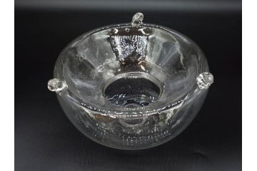 大正〜昭和初期　蓋付き　ノスタルジックな雰囲気を演出するハエ取り瓶2個セット(蠅、蝿、ハエトリ器、ガラス、硝子、フタ付き)(R-076204)