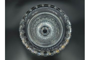 希少　フランス　Baccarat　バカラ　限定150個　100/150　高さ約31cm　気品漂う洗練されたデザインが目を惹く花瓶(フラワーベース、花器、花入、フルレッドクリスタルガラス、ケース付き)(R-076206)