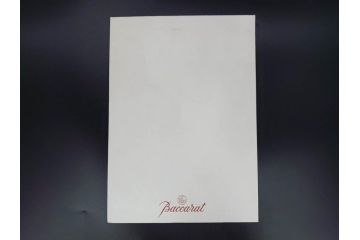 希少　フランス　Baccarat　バカラ　限定150個　100/150　高さ約31cm　気品漂う洗練されたデザインが目を惹く花瓶(フラワーベース、花器、花入、フルレッドクリスタルガラス、ケース付き)(R-076206)