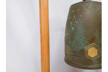 芸術院会員　人間国宝　香取正彦　「福寿無量」　喚鐘(梵鐘、鐘架、撞木、台付き、共箱付き)(R-076209)