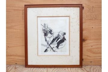 真作　クロード・ワイズバッシュ　「ソナタ 演奏 B」 134/200　「ソナタ 演奏 D」 132/200　版画2点セット(ヴァイオリン、バイオリン、チェロ、楽器、リトグラフ、絵画、額装、箱付き、ビジョン ヌーベル(VISION NOUVELLE)社)(R-076211)