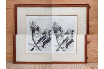 真作　クロード・ワイズバッシュ　「ソナタ 演奏 B」 134/200　「ソナタ 演奏 D」 132/200　版画2点セット(ヴァイオリン、バイオリン、チェロ、楽器、リトグラフ、絵画、額装、箱付き、ビジョン ヌーベル(VISION NOUVELLE)社)(R-076211)