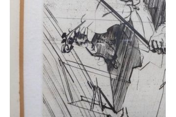 真作　クロード・ワイズバッシュ　「ソナタ 演奏 B」 134/200　「ソナタ 演奏 D」 132/200　版画2点セット(ヴァイオリン、バイオリン、チェロ、楽器、リトグラフ、絵画、額装、箱付き、ビジョン ヌーベル(VISION NOUVELLE)社)(R-076211)