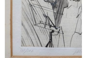 真作　クロード・ワイズバッシュ　「ソナタ 演奏 B」 134/200　「ソナタ 演奏 D」 132/200　版画2点セット(ヴァイオリン、バイオリン、チェロ、楽器、リトグラフ、絵画、額装、箱付き、ビジョン ヌーベル(VISION NOUVELLE)社)(R-076211)