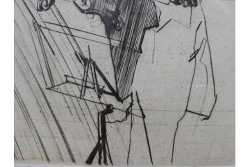 真作　クロード・ワイズバッシュ　「ソナタ 演奏 B」 134/200　「ソナタ 演奏 D」 132/200　版画2点セット(ヴァイオリン、バイオリン、チェロ、楽器、リトグラフ、絵画、額装、箱付き、ビジョン ヌーベル(VISION NOUVELLE)社)(R-076211)