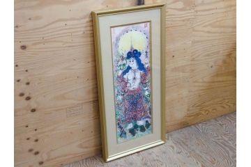 真作　棟方志功　「大弁財天妃神尊像之図」　限定240部のうち第79番　石版画(リトグラフ、絵画、額装、箱付き)(R-076212)