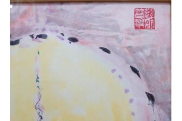 真作　棟方志功　「大弁財天妃神尊像之図」　限定240部のうち第79番　石版画(リトグラフ、絵画、額装、箱付き)(R-076212)