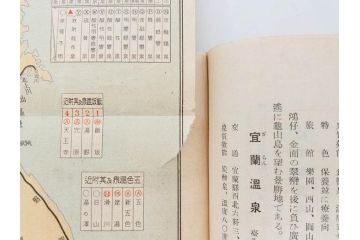 戦前　昭和十五年発行　「温泉案内」　鉄道省　博文館　朝鮮　台湾　満州(箱根、別府、伊香保、草津、伊豆、温泉地、古地図、分布図、写真、本、箱(函)付き、昭和15年)(R-076215)