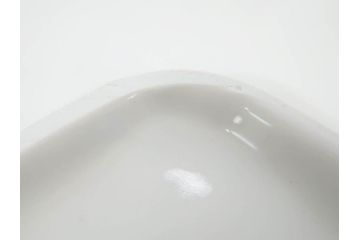 デンマーク　ROYAL COPENHAGEN(ロイヤルコペンハーゲン)　FAJANCE　トランクェーバー　ブルーフラワープレイン　リーフディッシュプレート　ボウル　丁寧に絵付けされた花たちが上品な雰囲気を醸し出す洋食器3点セット(スクエア型、サラダ、深皿、ファイアンス焼き)(R-076216)