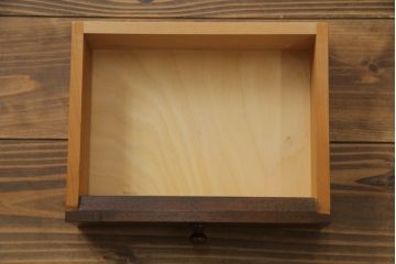 中古　松本民芸家具　希少モデル　格子模様が特徴的なK型ライティングビューロー(ワークデスク、簿記机、収納棚、戸棚、在宅用、在宅ワーク用)(R-076217)