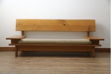 中古　飛騨産業　キツツキ　森のことば　両肘付きソファ2P(SN105W)　木のぬくもりを感じる2人掛けソファ(二人掛け、アームソファ)(R-076224)
