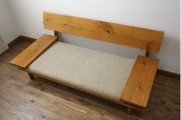 中古　飛騨産業　キツツキ　森のことば　両肘付きソファ2P(SN105W)　木のぬくもりを感じる2人掛けソファ(二人掛け、アームソファ)(R-076224)