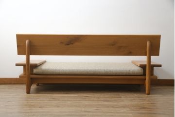 中古　飛騨産業　キツツキ　森のことば　両肘付きソファ2P(SN105W)　木のぬくもりを感じる2人掛けソファ(二人掛け、アームソファ)(R-076224)