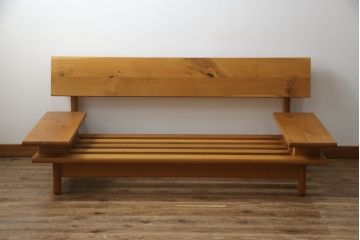 中古　飛騨産業　キツツキ　森のことば　両肘付きソファ2P(SN105W)　木のぬくもりを感じる2人掛けソファ(二人掛け、アームソファ)(R-076224)