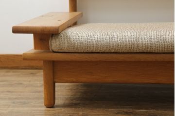 中古　美品　飛騨産業　キツツキ　森のことば　両肘付きソファ1P(SN105A)　木のぬくもりを感じる1人掛けソファ(一人掛け、アームソファ)(R-076225)