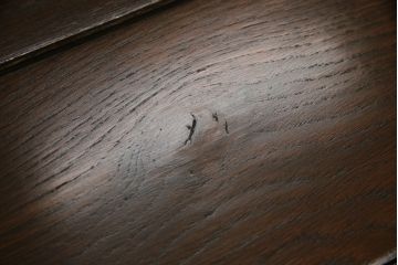イギリスアンティーク　オーク材　クラシカルな雰囲気が魅力的なドローリーフテーブル(エクステンションテーブル、ダイニングテーブル、食卓、4人掛け、4P、6人掛け、6P、英国)(R-076237)