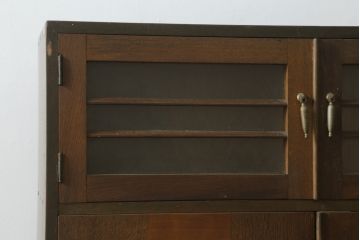 和製アンティーク　落ち着いた佇まいが魅力的なモダンデザインのブックケース(本箱、本棚、収納棚、戸棚、サイドキャビネット)(R-076239)