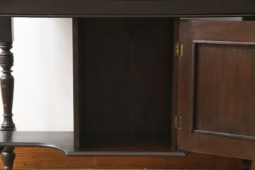 イギリスアンティーク　ウォールナット材　天板大理石　上品で高級な佇まいのキッチンワゴン(トロリー、サイドテーブル、サービス台、英国)(R-076240)