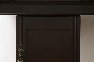 イギリスアンティーク　ウォールナット材　天板大理石　上品で高級な佇まいのキッチンワゴン(トロリー、サイドテーブル、サービス台、英国)(R-076240)
