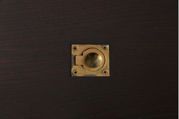 中古　美品!!　九州民芸家具　和モダンな空間づくりにおすすめの囲炉裏テーブル(ダイニングテーブル、食卓、4人掛け、木製火鉢)(R-076241)