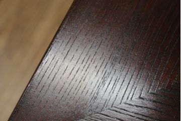 中古　美品!!　九州民芸家具　和モダンな空間づくりにおすすめの囲炉裏テーブル(ダイニングテーブル、食卓、4人掛け、木製火鉢)(R-076241)