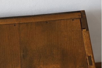 和製アンティーク　前面柿材　趣のある佇まいが魅力的な時代箪笥ローチェスト(衣装箪笥、収納タンス、テレビ台、テレビボード、ローボード、引き出し)(R-076247)
