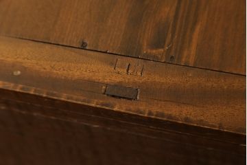 和製アンティーク　前面柿材　趣のある佇まいが魅力的な時代箪笥ローチェスト(衣装箪笥、収納タンス、テレビ台、テレビボード、ローボード、引き出し)(R-076247)
