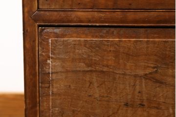 和製アンティーク　前面柿材　趣のある佇まいが魅力的な時代箪笥ローチェスト(衣装箪笥、収納タンス、テレビ台、テレビボード、ローボード、引き出し)(R-076247)