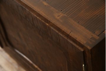 和製アンティーク　前面柿材　趣のある佇まいが魅力的な時代箪笥ローボード(着物箪笥、衣装箪笥、テレビ台、テレビボード、ローチェスト、引き出し)(R-076248)