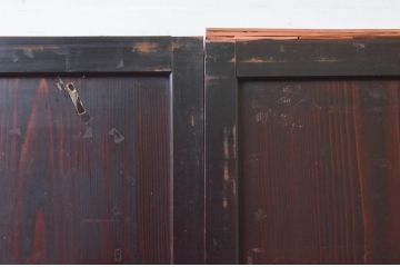 アンティーク建具　和モダンな雰囲気を盛り上げる障子帯戸3枚セット(引き戸、障子戸)(R-076250)