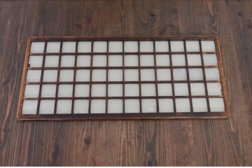 アンティーク建具　和モダンな雰囲気を盛り上げる障子帯戸3枚セット(引き戸、障子戸)(R-076250)