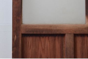 アンティーク建具　時を経た良い木味が魅力のガラス戸1枚(ドア、ガラス扉)(R-076252)