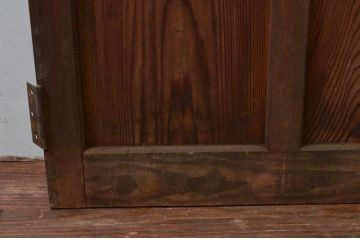 アンティーク建具　時を経た良い木味が魅力のガラス戸1枚(ドア、ガラス扉)(R-076252)
