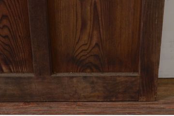 アンティーク建具　時を経た良い木味が魅力のガラス戸1枚(ドア、ガラス扉)(R-076252)