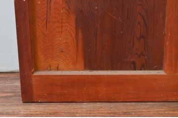 アンティーク建具　木部のあたたかさと開放感を兼ね備えたガラス扉1枚(ドア、ガラス戸)(R-076254)