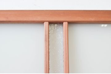 アンティーク建具　どこか懐かしさを感じる幅狭板戸扉1枚(ドア、木製扉)(R-076255)