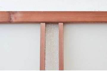 アンティーク建具　どこか懐かしさを感じる幅狭板戸扉1枚(ドア、木製扉)(R-076255)